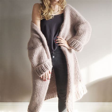 oversized knit cardigan pattern
